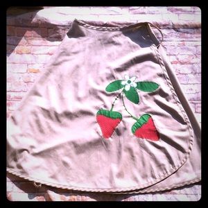 Strawberry Wrap Skirt A-line Vintage cotton blend